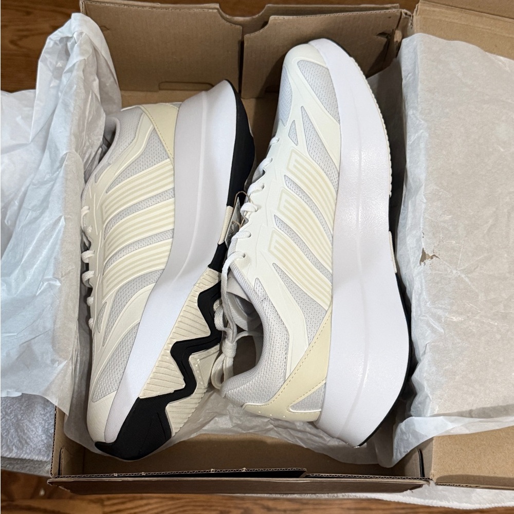 adidas Adirok Lace Up Womens Size 11 White/ Cream Sneakers Platform Shoes NIB - Picture 4 of 7